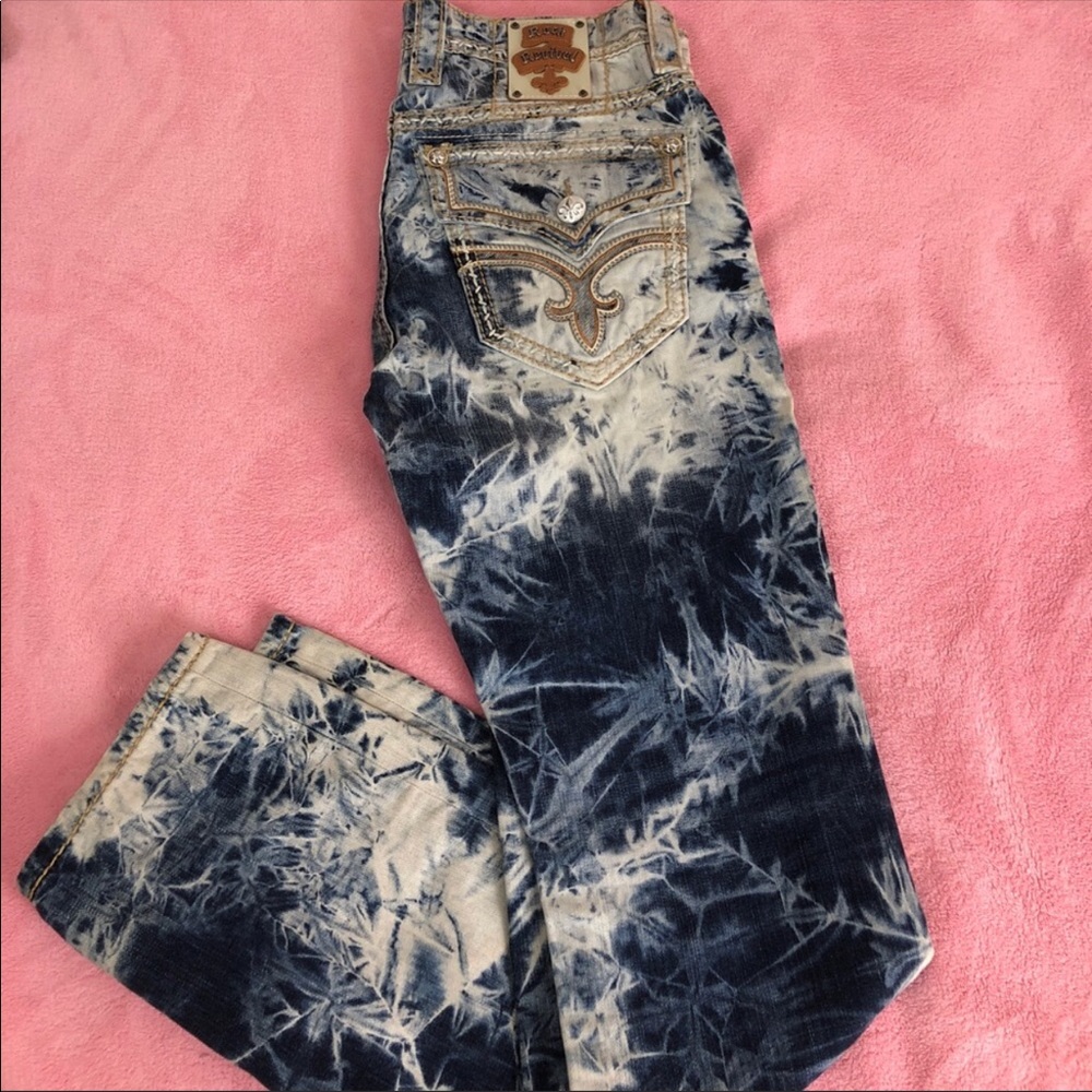ROCK REVIVAL BLEACHED DENIM JEANS WORN ONCE!!!
